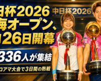 中日杯2026東海オープン開幕へ：男女336人が挑む3日間の頂上決戦