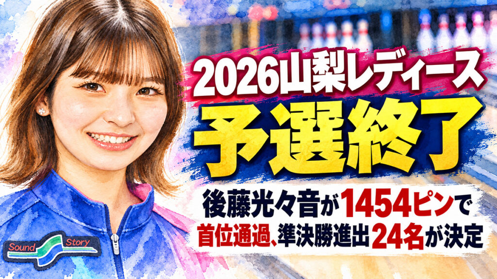 2026山梨レディース予選終了：後藤光々音が1454ピンで首位通過、準決勝進出24名が決定